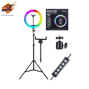 رینگ لایت پایه دار MJ33 RGB