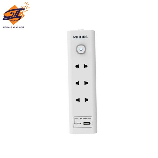 محافظ برق 3تایی فیلیپس به همراه USB مدل CHP4330WB کابل 3 متری