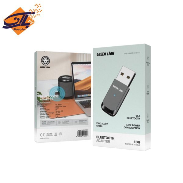 آداپتور بلوتوثی گرین لاین مدل Green Lion Zinc Alloy Shell Bluetooth Adapter