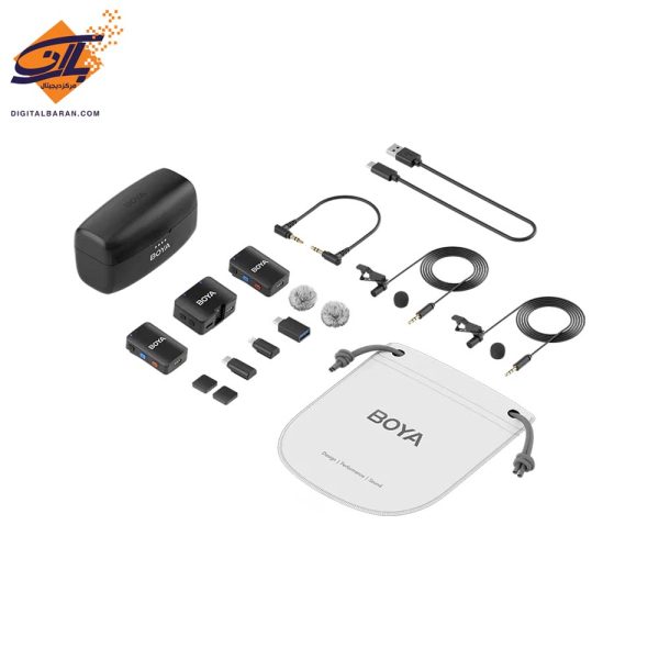 میکروفن دو کاربر بی سیم یقه ای بویا BOYA BOYAMIC Wireless Microphone